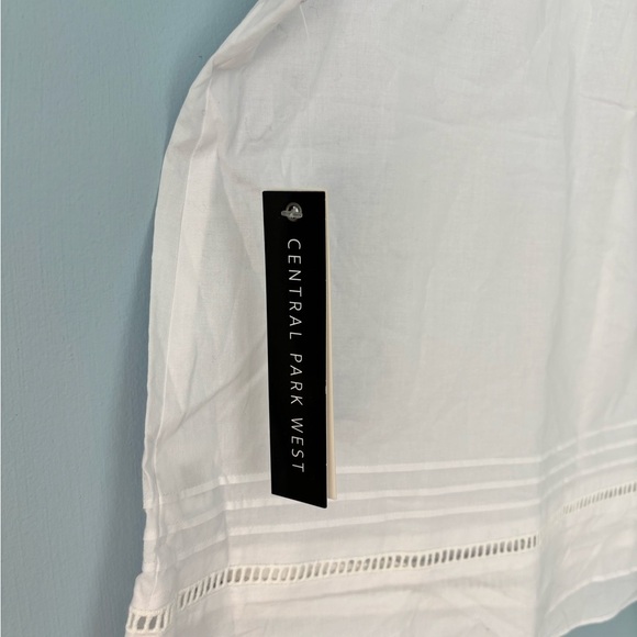 NEW Central Park West Babette Top Sleeveless Eyelet Ruffle Size Large White - Picture 8 of 8